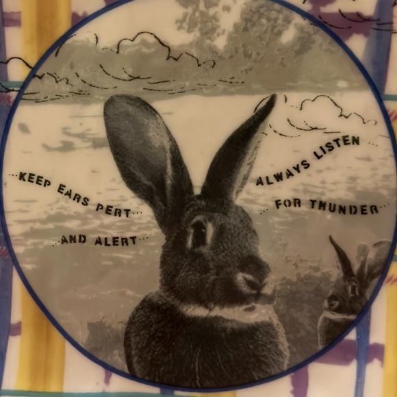 Bunny🐰💕 cute decorative ceramic plate with stand - Picture 2 of 4